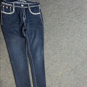 Elegant Dark Blue Women's Jeggings